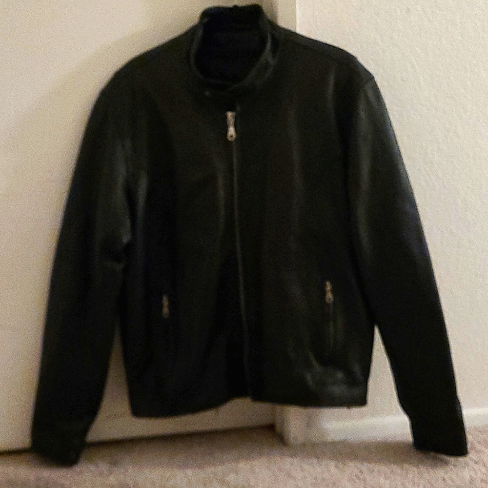 Leather black jacket